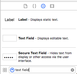 Object Library: search for text field