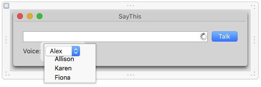 Popup Button with Voices