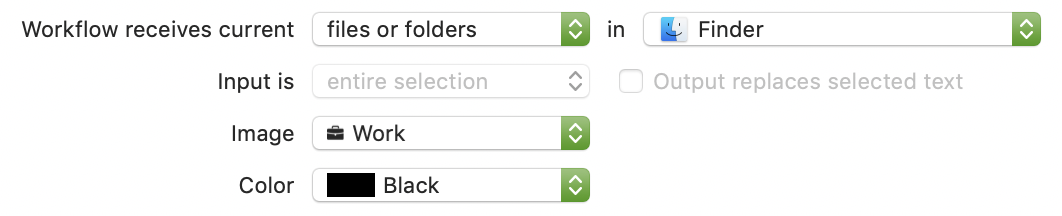 Input for our QuickAction